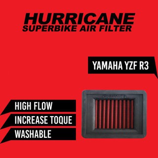 กรองอากาศ แต่ง YZF R3 Hurricane แบบผ้า