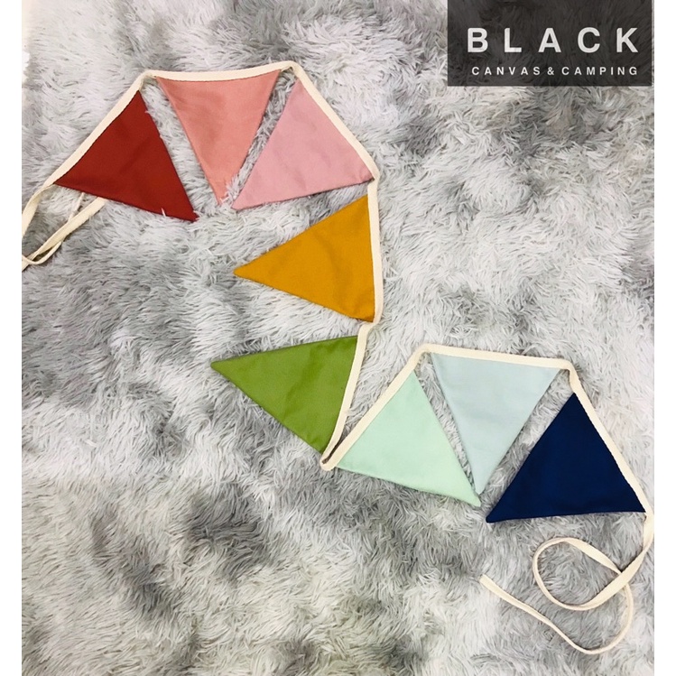 ธงประดับ ธงพาสเทล ผ้าแคนวาสสีสันสวยสดใส ‍♀️