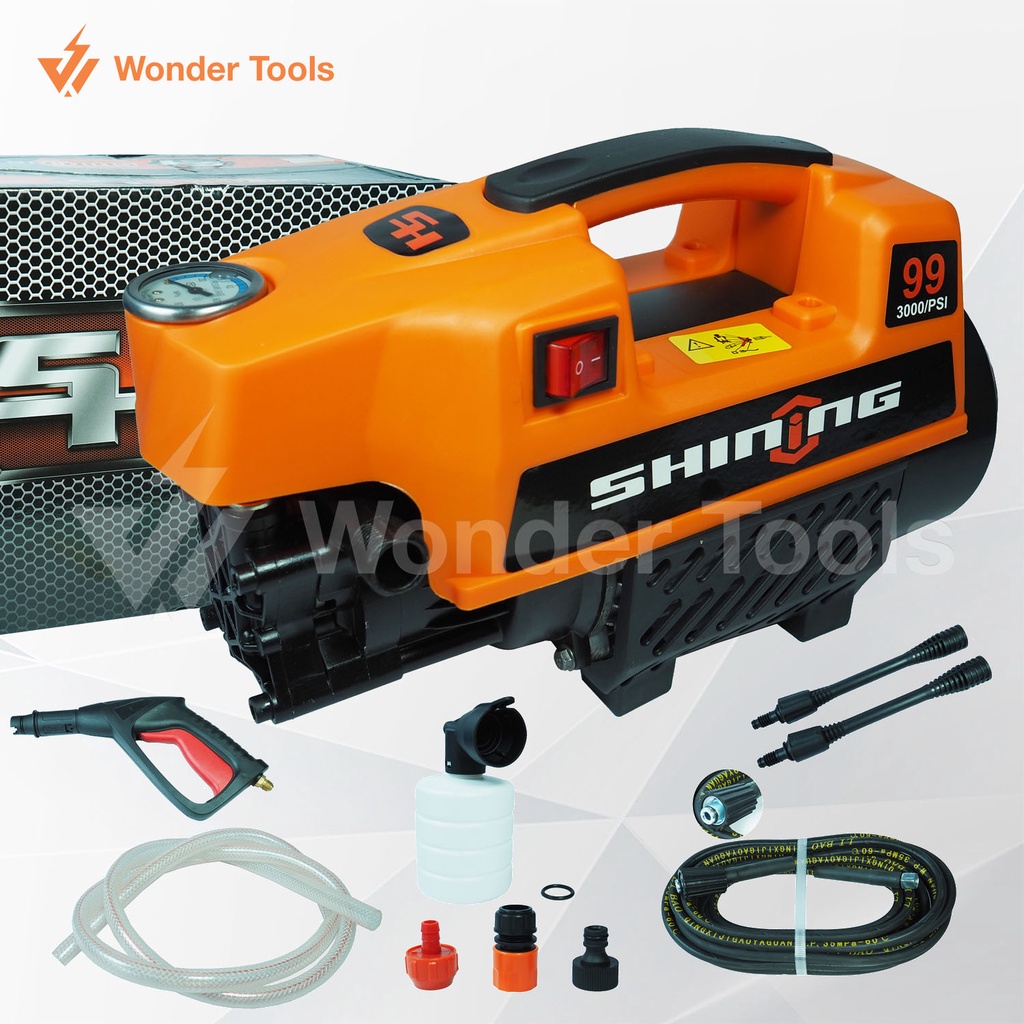 SHINING เครื่องฉีดน้ำแรงดันสูง 500 บาร์ รุ่น SH-600S อุปกรณ์ฉีดน้ำแรงดันสูง แถม!!หัวคอปเปอร์