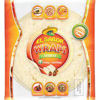 el sabor Tortila Wraps Original 20cm  เอล ซาบอร์ แผ่นแป้งตอติญ่า 20 ซม.