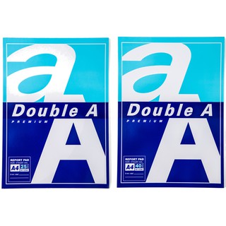 Double A Premium Report Pad กระดาษรายงาน ดับเบิ้ลเอ 80 แกรม (มีเส้นบรรทัด)