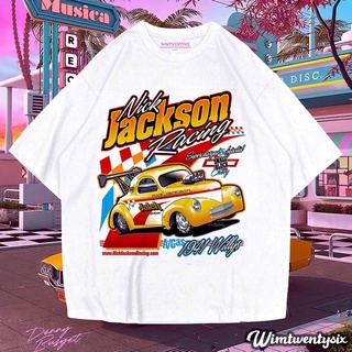 [S-5XL]เสื้อยืด ลาย Nascar NICK JACKSON RACING สําหรับ VINTAGE TEE