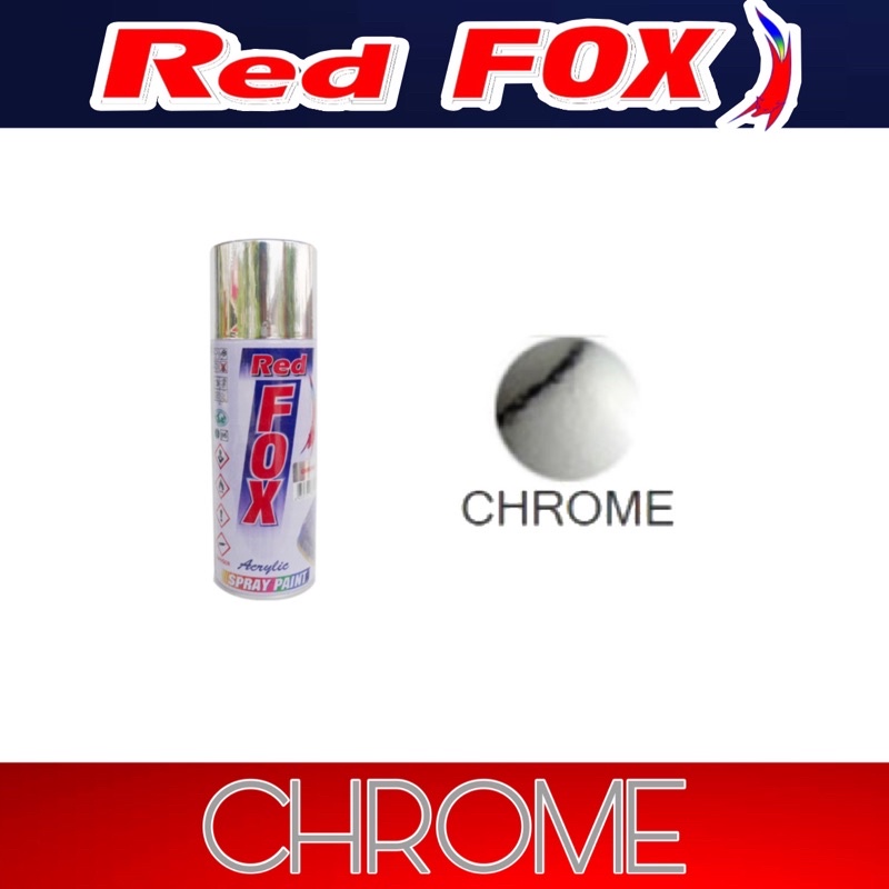 สีสเปรย์โครมเมียม "Red Fox" ขนาด 400 CC. สีโครเมี่ยม CHROME