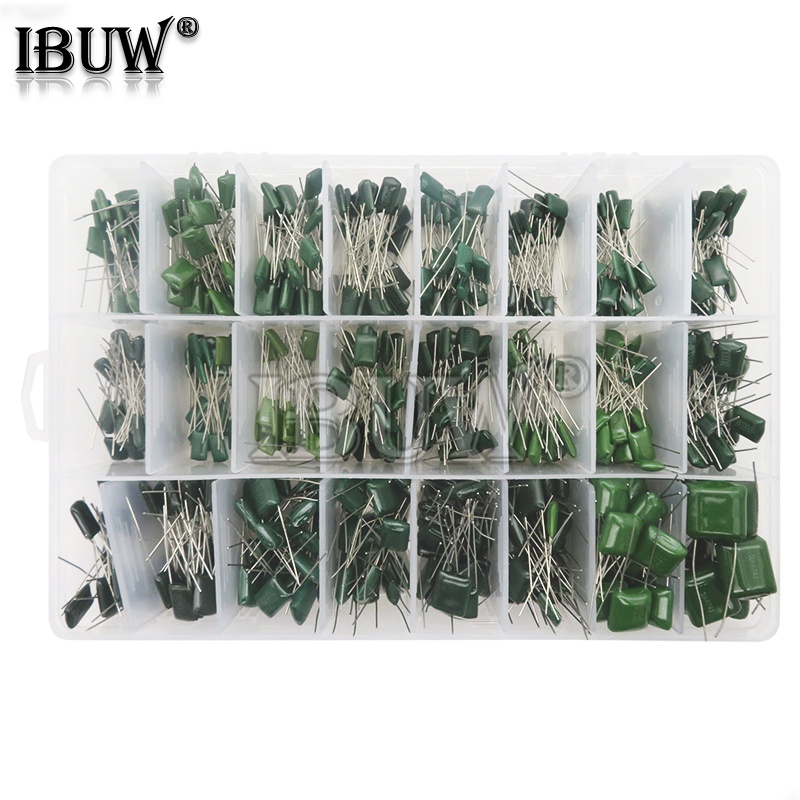 ตัวเก็บประจุ โพลีเอสเตอร์ 24 ค่าฟิล์ม 100V 2A221J เป็น 2A474J 0.47nF 0.68nF 1nF 2.2nF 660 ชิ้นต่อชุด