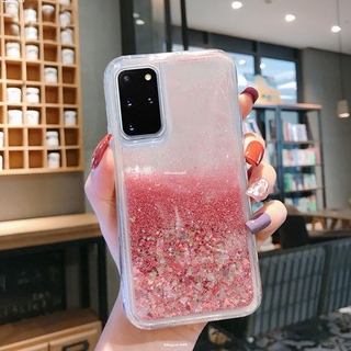 เคส OPPO Reno5 Reno4 A15 A15S A92 A53 A93 A31 A5 A9 2020 A5S A7 A12 A3S A12e F11 Pro F9 F7 F5 เคสป้องกันของเหลวกลิตเตอร์ไหลแวววาวน่ารักสำหรับเด็กผู้หญิง | TSX Phone Case