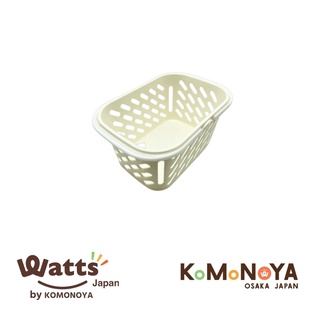 Komonoya ตะกร้าพลาสติกหูหิ้ว ขาว