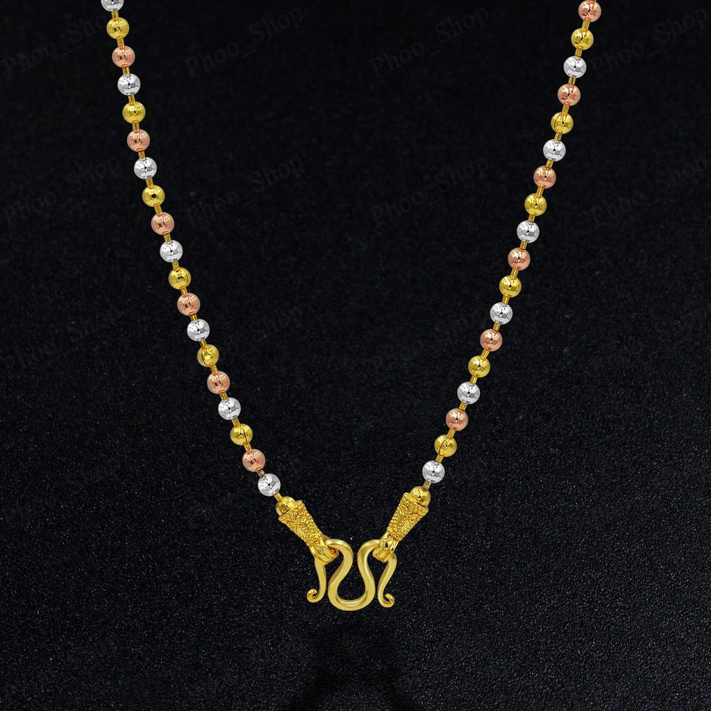 สร้อยคอ 18k สร้อยสแตนเลส ไม่ลอกไม่ดำ สร้อยคอ 3 กษัตริย์งานอิตาลี กลมตัดเหลี่ยม ทอง เงิน นาค ใส่จี้ใส