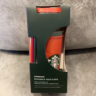 Starbucks Plastic Reusable Cold Cup 24oz (Set 5 Pcs)