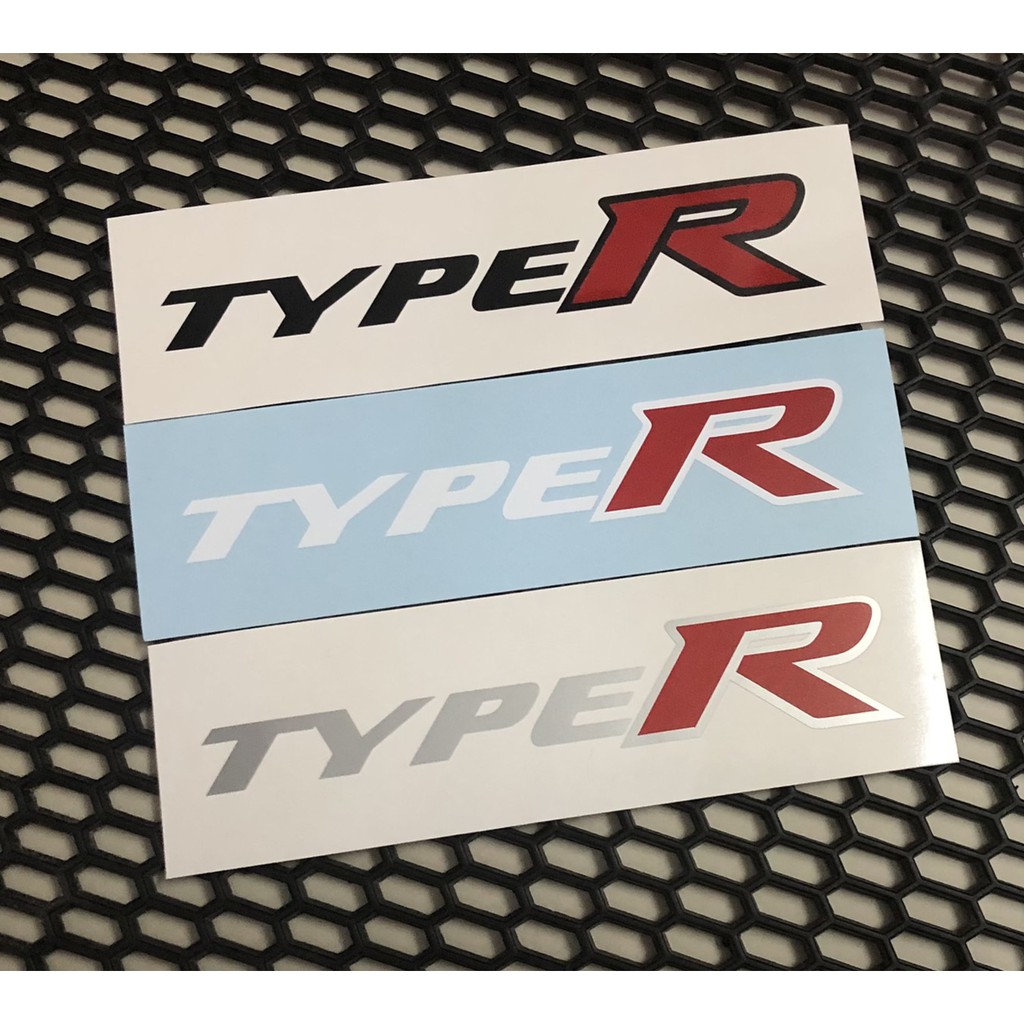 สติกเกอร์ TYPE R ขนาด 15 cm. สติกเกอร์ Oracal  สติ๊กเกอร์แต่งรถ สติ๊กเกอร์Honda ***หากต้องการซื้อคู่ ให้กดซื้อ 2 แผ่น***