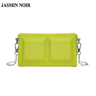 Jasmin NOIR กระเป๋าสะพายไหล่ ลายสก๊อต แต่งสายโซ่ แฟชั่นสําหรับสตรี