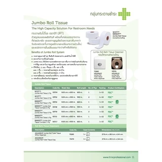 93717 : กระดาษชำระม้วนใหญ่ KIMSOFT JRT COMPACT 1 PLY 600 M.