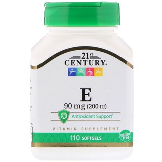 21st Century, E, 90 mg (200 IU), 110 Softgels บำรุงผิว เสริมวิตามินอี