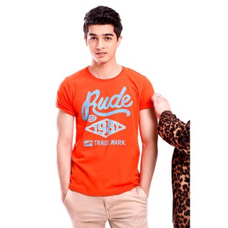 Rudedog เสื้อคอกลม ชาย หญิง  รุ่น Long tail สีส้ม