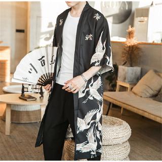 เสื้อคลุมชายกิโมโนแฟชั่นญี่ปุ่น yukata haori je007