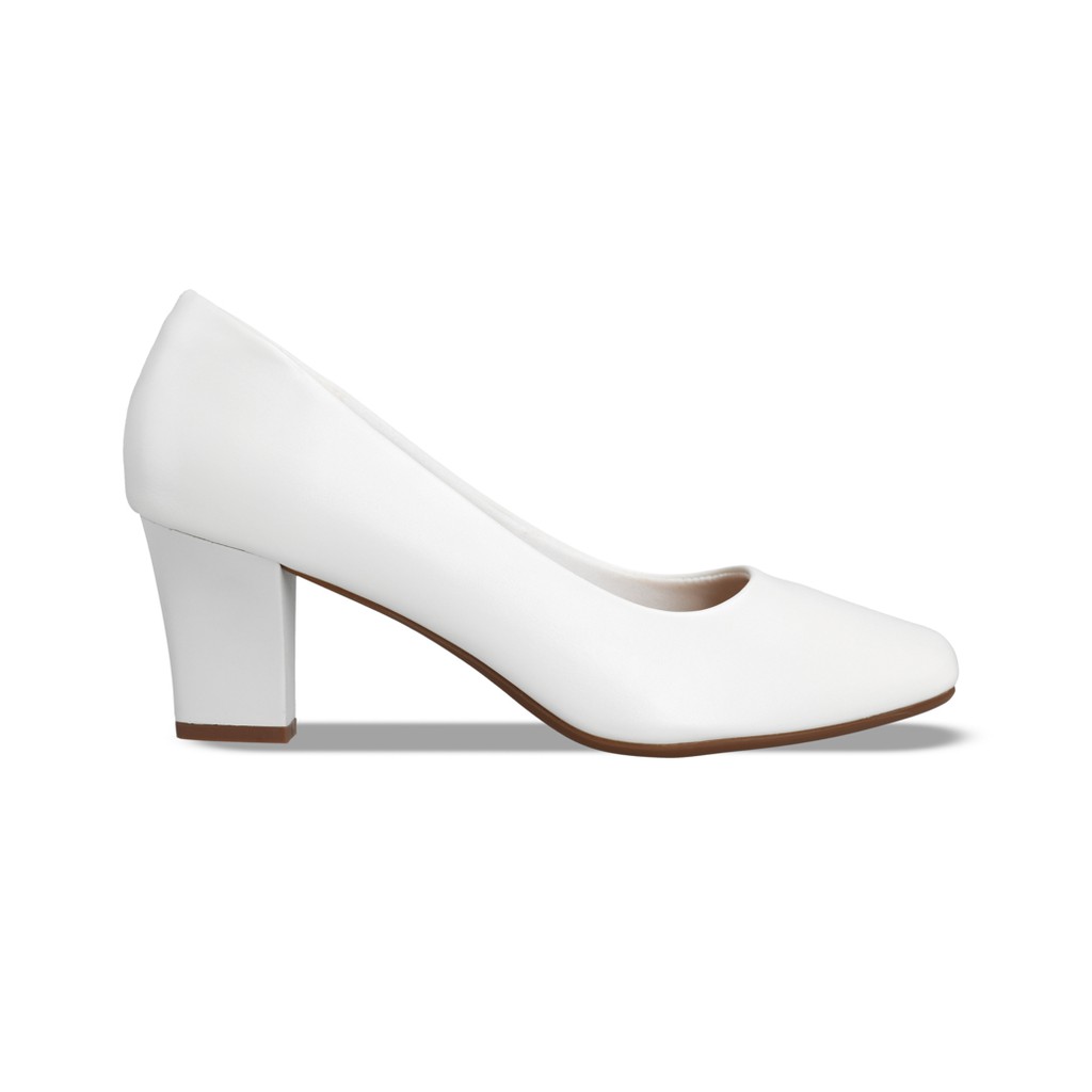 D'ARTE รองเท้าส้นสูง รองเท้าคัชชูส้นสูง รองเท้าพยาบาล Nilaya Heels  D75-18053 สี White