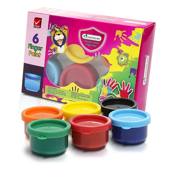 สีทามือ สำหรับเด็ก ล้างออกได้ 6สี 75มล. Master Art Washable Finger Paint