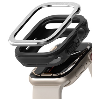 Ringke Air Sports Bezel Styling for Apple Watch 8 7 45mm 6 5 4 SE SE2 44mm Ringke Air Sports Bezel ฝาครอบจัดแต่งทรงผมเคส TPU กันกระแทกแบบยืดหยุ่นพร้อมวงแหวนกรอบกาว