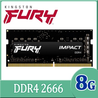 8GB (8GBx1) DDR4/2666 RAM NOTEBOOK (แรมโน้ตบุ๊ค) KINGSTON FURY IMPACT (KF426S15IB/8) Warranty LT