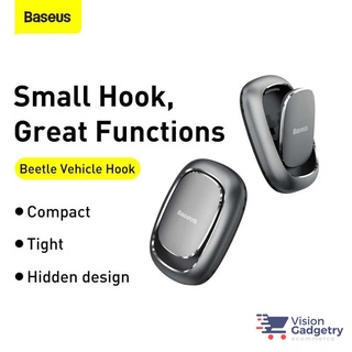 Baseus Beetle ตะขอแขวนรถยนต์ ACGGJK-0G (2 ชิ้น)