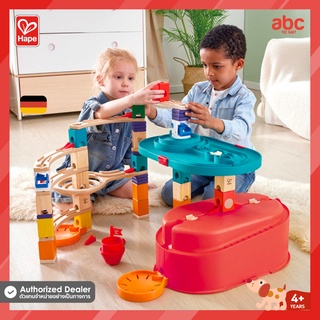 Hape ของเล่นไม้ ปราสาทวงกตพร้อมถังเก็บ Quadrilla Stack Track Bucket ของเล่นเสริมพัฒนาการ 4 ขวบ ขึ้นไป