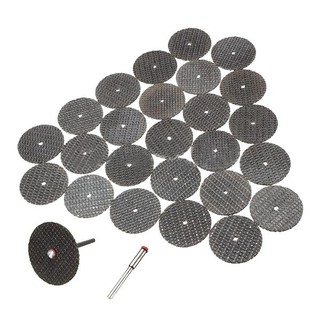 25 PCS 32mm Cutting Wheel Discs Set Kit + 1 Mandrel For Rotary Tool