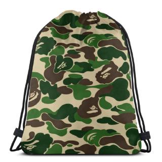 A Bathing Ape Bape Camo กระเป๋าเป้สะพายหลัง โพลีเอสเตอร์ น้ําหนักเบา สําหรับเล่นกีฬา เดินป่า โยคะ ยิม ท่องเที่ยว ว่ายน้ํา