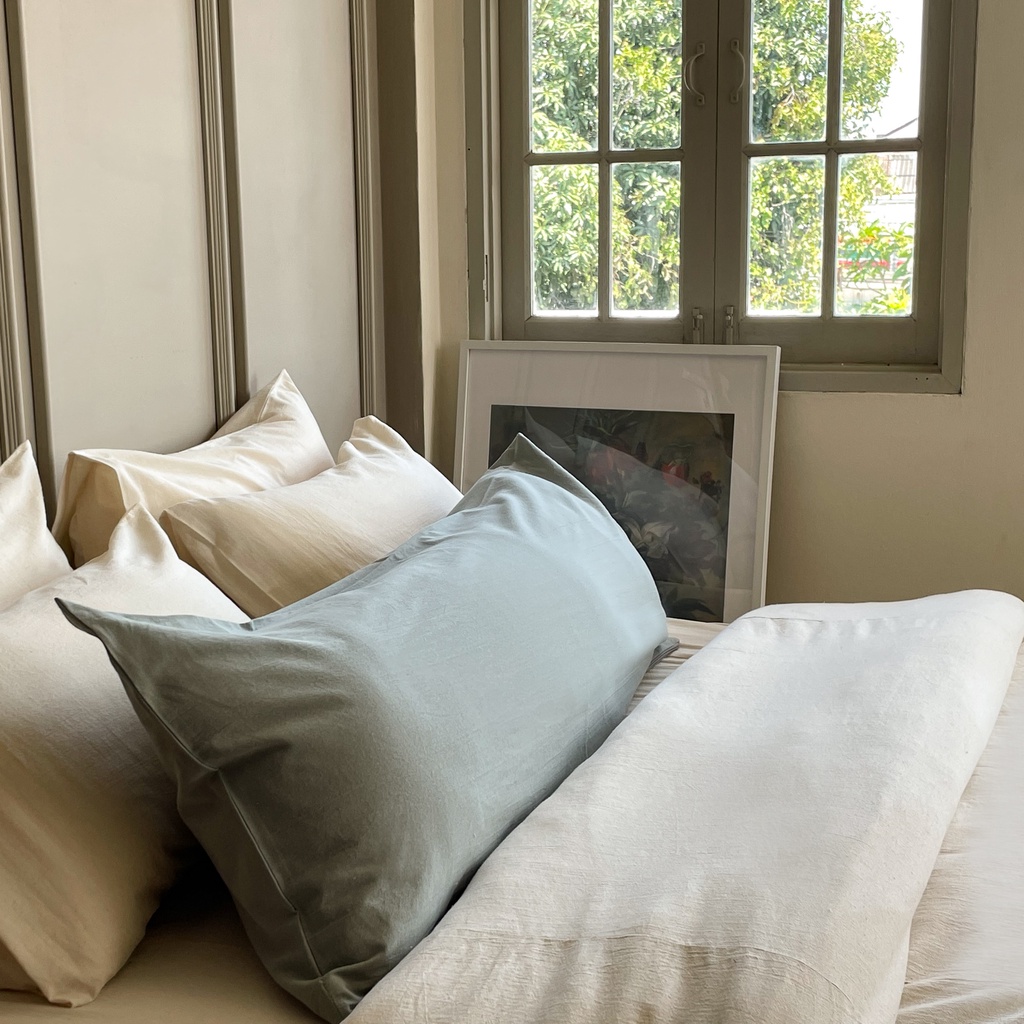 ปลอกหมอนบอดี้ Solstice Home  สีพื้น ปลอกหมอนยาว ผ้าฝ้ายสไตล์ญี่ปุ่น - มินิมอล Body Pillowcase ทำจากผ้าฝ้าย 100%