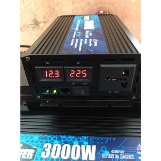 💥power inverter 3000W 💥  #เครื่องแปลงไฟ 12v เป็นไฟบ้าน 220v อินเวอเตอร์เพียวไซน์เวฟ 3000W ใช้กับแบตเตอร๊๋ 12V ได้ทุกชนิด