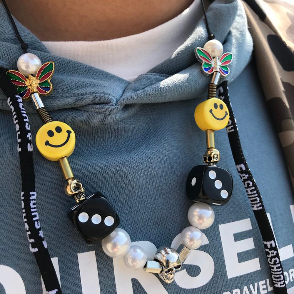 Aubrey1 สร้อยคอ ลูกปัดกะโหลก พังก์ แฟชั่นผู้หญิง ยุโรปและอเมริกา สร้อยคอ สําหรับผู้ชาย สร้อยข้อมือ โลหะผสม