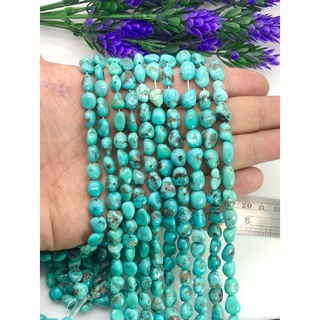 1 Strand Natural Turquoise Nugget 10-12mm Necklace Genuine kingman Turquoise Dark Bluish Green Turquoise Nuggets Jewelry