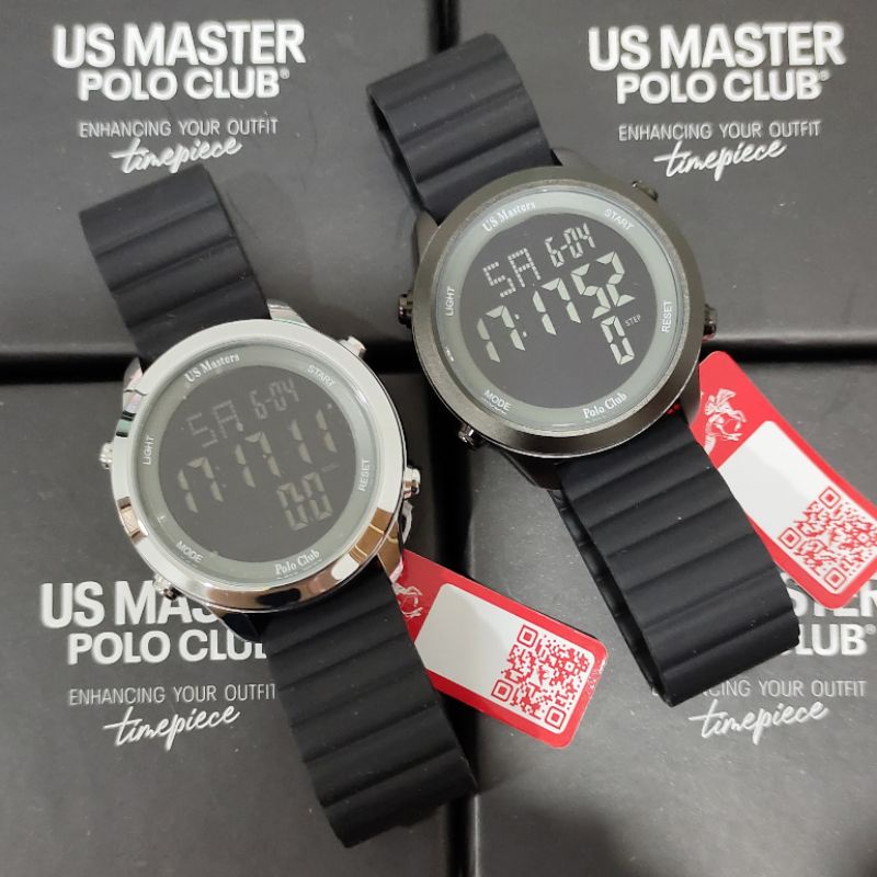 US Master Polo Club  สายเรซิ่น นาฬิกาผู้ชาย