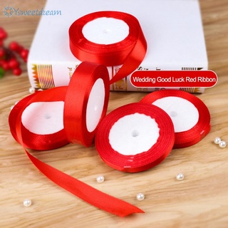 Bright Red Ribbon Roll 6/10/16/20mm Wide Double 22M Gift Wedding Birthday Wrap