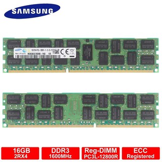 SAMSUNG หน่วยความจําแรม 16 Gb PC3L-12800R DDR3L-1600MHz 240Pin 1.35V ECC Registered Server Memory RAM