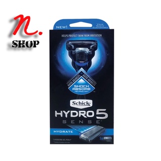 มีดโกนหนวด + ใบมีด 1 ชิ้น SCHICK HYDRO 5 SENSE® HYDRATE RAZOR + Refill 1pc