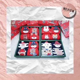 ถุงเท้าน่ารัก กล่องเซ็ต 4 คู่ - Christmas Socks Box Set