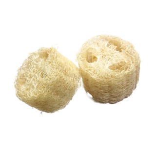 บวบขัดตัว บวบตัดท่อน ใยบวบขัดตัว ใยบวบธรรมชาติ ใยบวบไม่ฟอกขาว (Luffs Loofah) ขนาด 10 ซม. (1ชิ้น/แพ็ค)