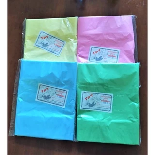 ถุงพลาสติกสีหูหิ้ว อย่างดี สีพื้น แบบบาง เหนียว ไม่มีกลิ่น ขนาด 12*26 นิ้ว ✔️100 ใบ ตรานางเงือก (พร้อมส่ง)