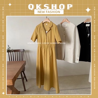 QKshop เดรสยาวเกาหลีเกาใจสวยหรูดูแพงแต่ราคาจับต้องได้ ใครไม่มีไม่ได้แล้ว ห้ามพลาดเด้อ💰🍂มินิมอล สวย เรียบหรู ดูดีมีสไตล์🍩