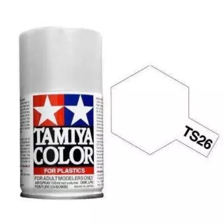 TAMIYA 85026 TS-26 PURE WHITE (GLOSS) สีสเปรย์ทามิย่า พ่นโมเดล
