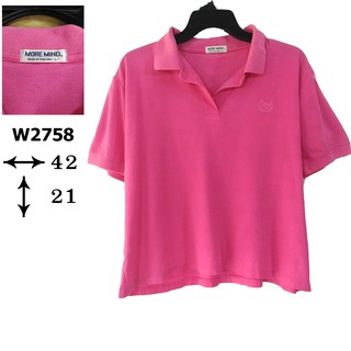 ??? เสื้อมือสอง??W2758 เสื้อโปโลแขนสั้น Pantip S902