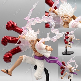 โมเดลวันพีช One Piece Gear 5 Luffy (Nika Fruit Awakening VS Kaidou Ver.) 23cm Monkey D Luffy PVC Figure Wano Version Gear Fifth Wanokuni Anime Onepiece Battle Straw Hat Pirate