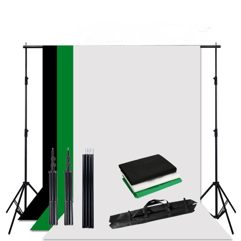 ฉากและผ้าถ่ายรูปขนาด 3x4 เมตร ครบเซตสีเขียว