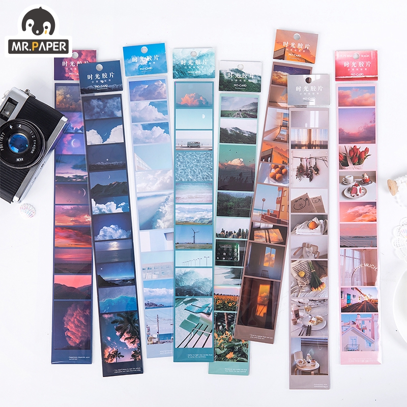 Mr.Paper สติกเกอร์ รุ่น Esthetic Fantasy Sky Holiday Time สําหรับตกแต่งสมุดภาพ มีให้เลือก 8 แบบ