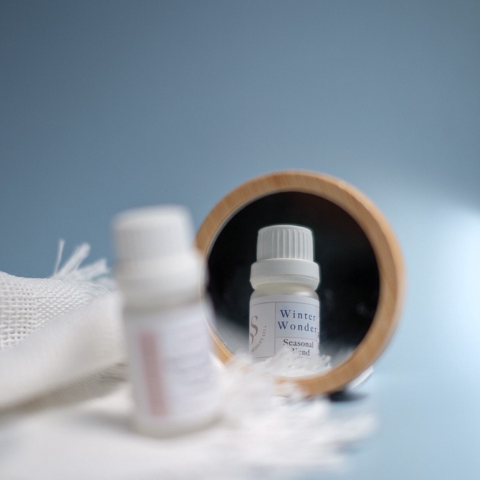 น้ำมันหอมระเหยจากธรรมชาติ 100% กลิ่น Winter Wonder Essential Oil  (Peppermint & Bergamot & Cypress)