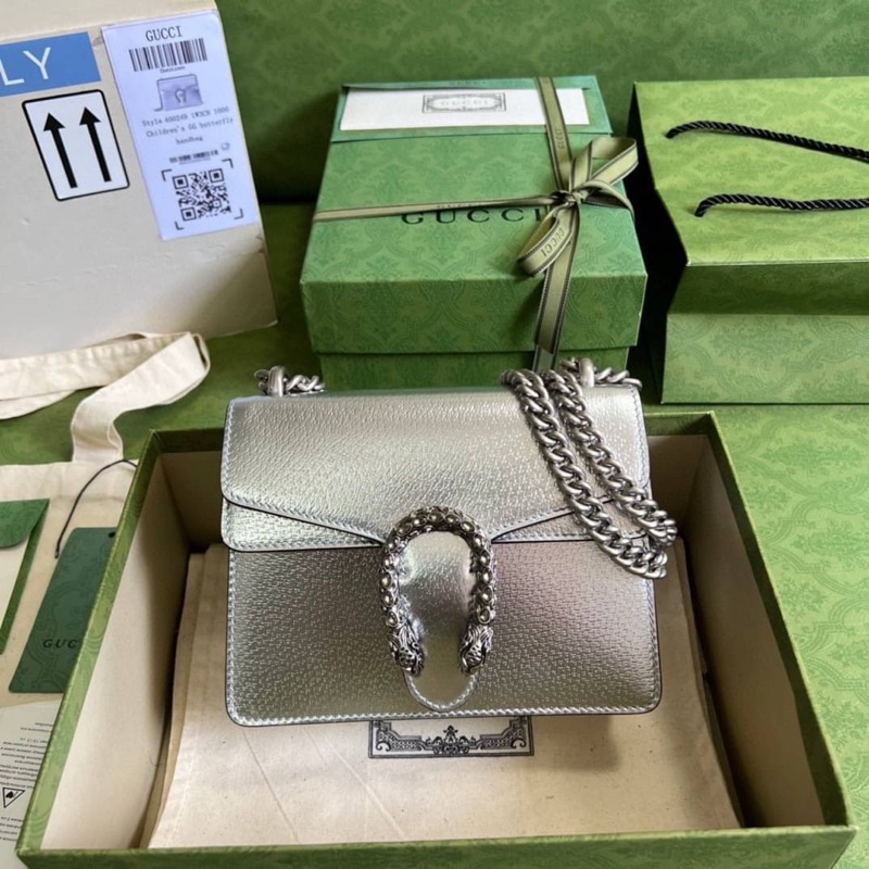 กระเป๋าสะพายข้างผู้หญิง 🔥🔥พร้อมส่ง New Gucci Dionysus Lame mini bagเทพ