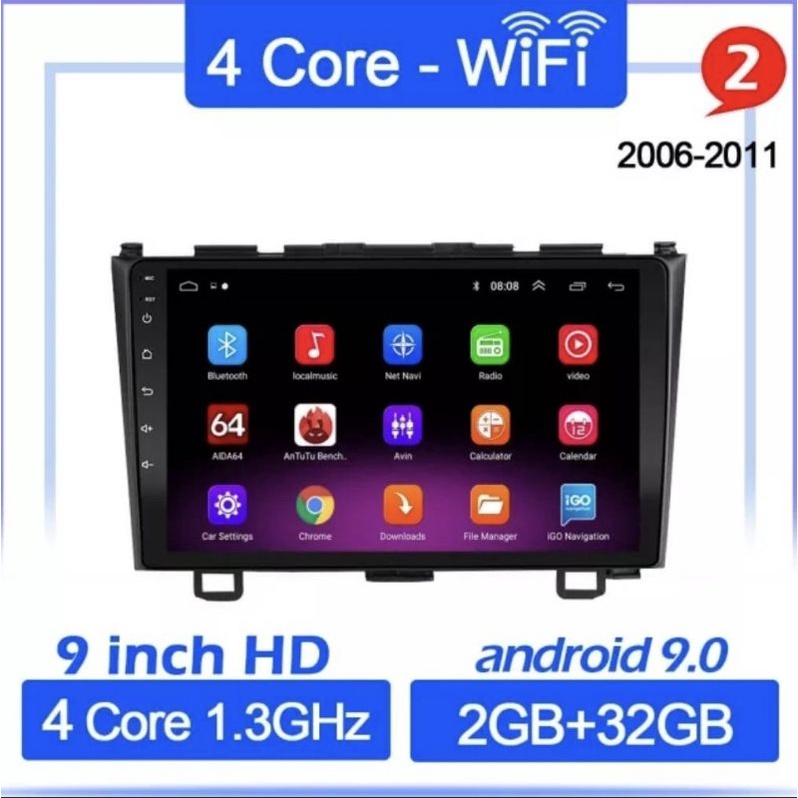 จอ honda CRV G3 android  9"   ตรงรุ่น อุปกรณ์ครบ