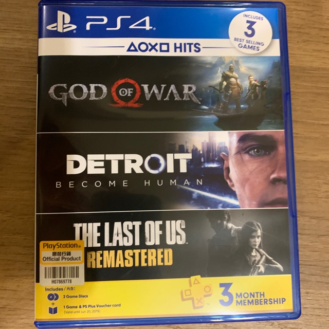 แผ่นเกมส์ ps4 God of war + Detroit