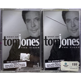 Cassette Tape เทปคาสเซ็ตเพลง 2 ม้วนคู่  Best Of Tom Jones รวม 40 เพลงฮิต ลิขสิทธิ์ ซีล