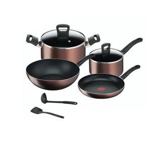 [โค้ดลด12%TEFAL6M12] Tefal เซ็ตเครื่องครัว8ชิ้น Day By Day ก้นอินดักชั่น รุ่น G143S895