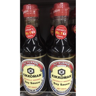 คิดโคแมนซอสถั่วเหลือง 250มล Kikkoman Soy Sauce 250ml1ชิ้นราคา169บาท